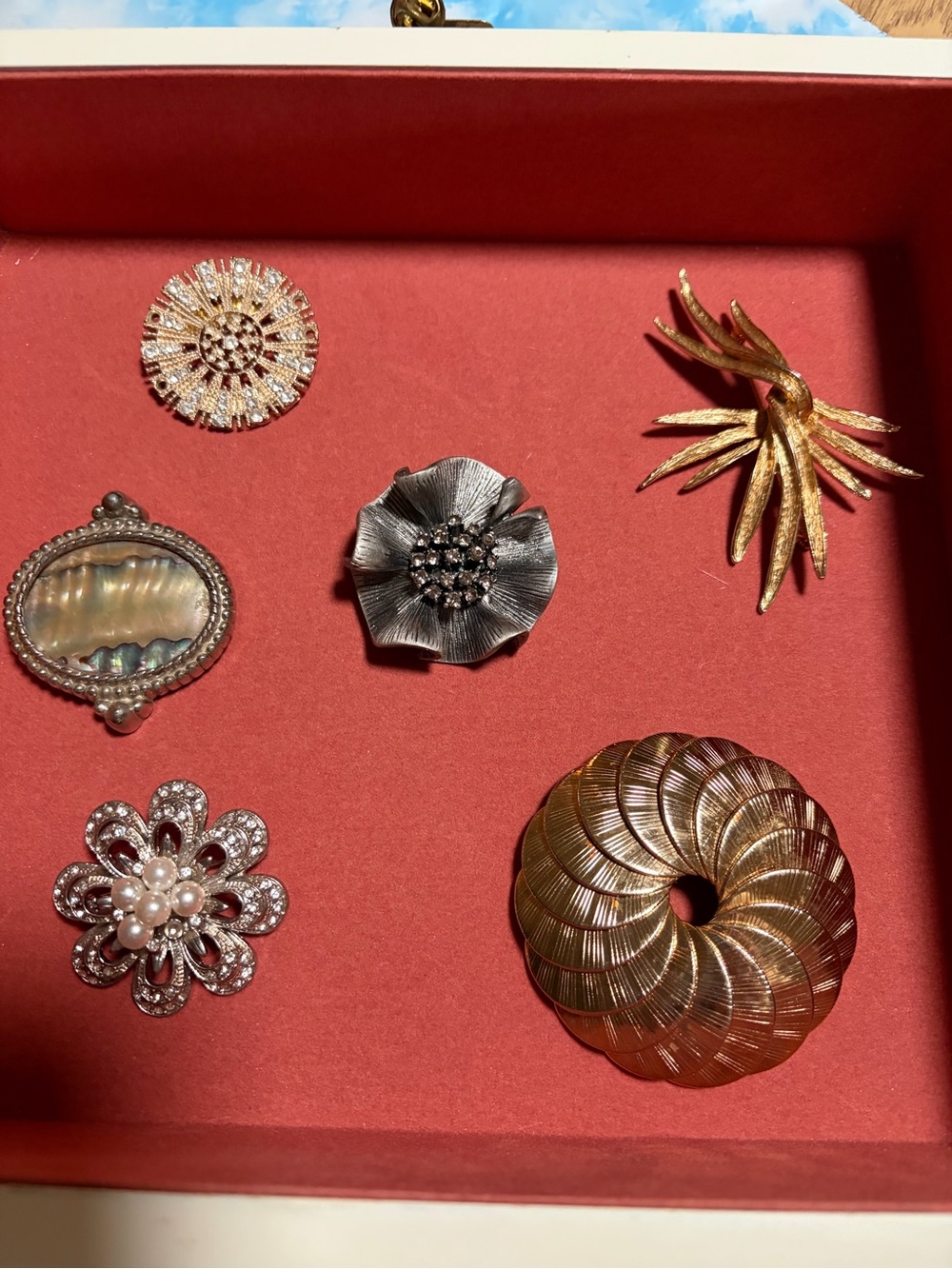 Women’s Brooch Set in Gold and Silver Tones